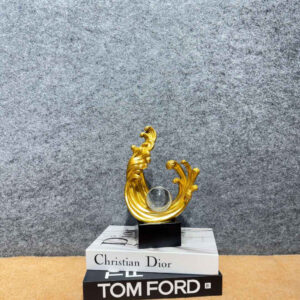 Splash Wave Sculpture with Crystal Ball (Gold) (AR AF 04) (AR AF 04)