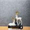 Deer Pair with Crystal Ball Antlers (White) (AR ELE 18) (AR ELE 18)