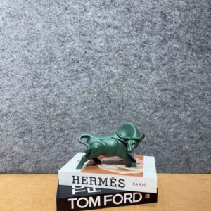 Charging Bull Modern Sculpture (Matt Green) (CL 40 Matt Green) (CL 40 Matt Green)