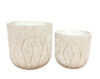 Ceramic Fluted Urns (Set of 2) (HC-DPL-23) (HC-DPL-23)