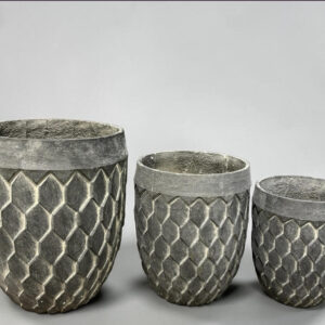 Ceramic Textured Vase (Set of 3) (PT-F101644) (PT-F101644)