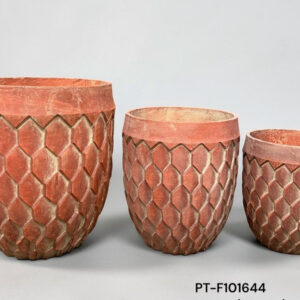 Ceramic Tall Fluted Vase Set (PT-F99310) (PT-F99310)