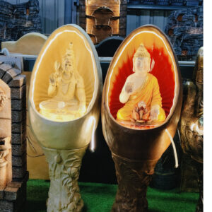 Anda Buddha Multicolour Illuminated Fountain (WF-13) (WF-13)