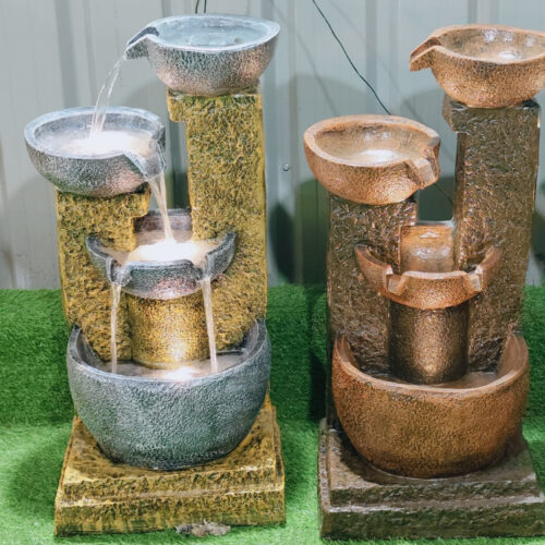 Three Bowl Zen Cascading Fountain (WF-33) (WF-33)
